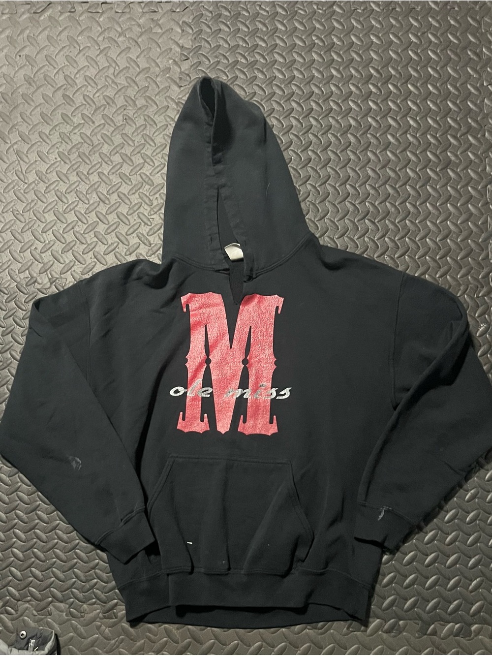 Gildan Black Hoodie with Red 'M' Graphic
